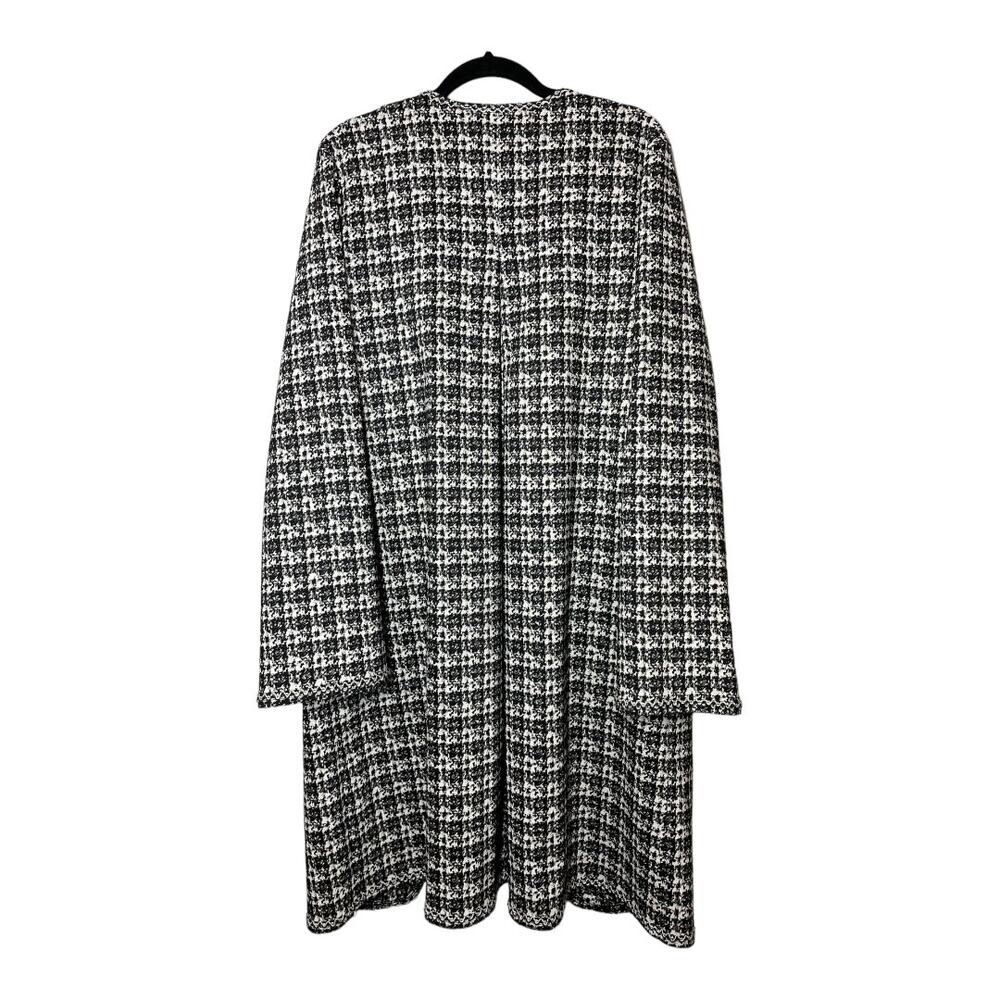 Max Studio Long Blazer Duster Jacket Houndstooth … - image 2
